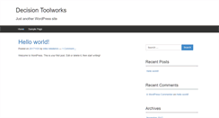 Desktop Screenshot of decisiontoolworks.com